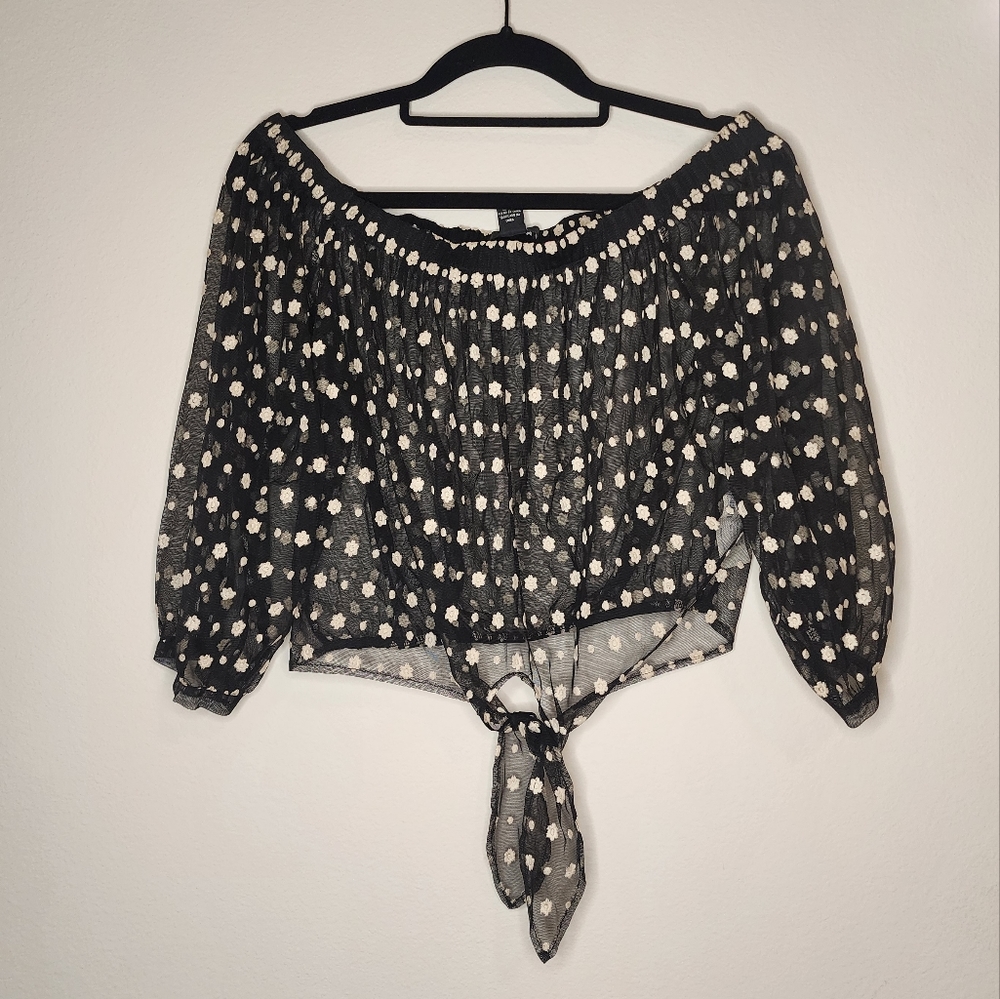 Forever 21 off the shoulder crop top